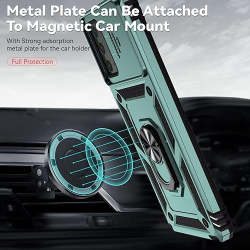 Miniatura 6 de Funda para Galaxy Note 20 5G, Samsung Note 20 SM-N981U con protector de pantalla de vidrio templado y cubierta de cámara deslizante, anillo