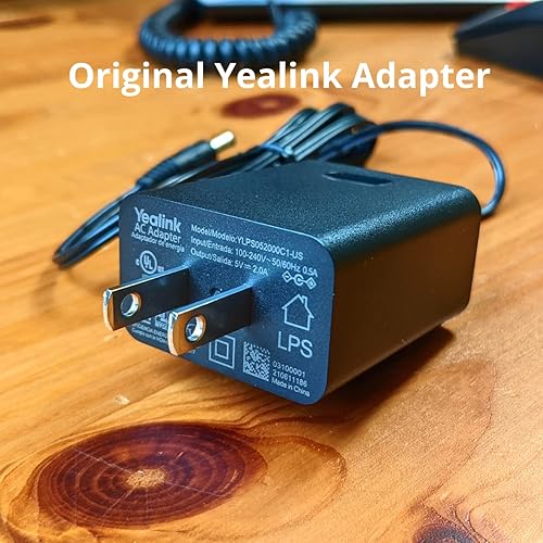 Miniatura 4 de Yealink PS5V2000US - Adaptador de fuente de alimentación 5V 2A, compatible con teléfonos SIP de Yealink T54W, T29G, T46S, T46U, T48S, T48U, T52S,