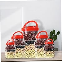 Vista 9 de HEMOTON Tarros de plástico con tapas, dispensador de aderezo de ensalada, dispensador de harina, recipientes de alimentos con colador, recipientes