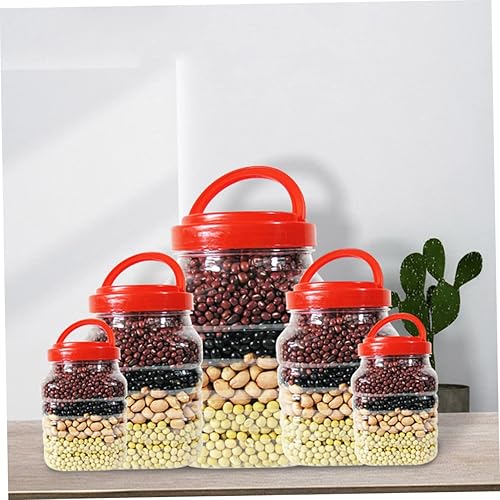 Miniatura 9 de HEMOTON Tarros de plástico con tapas, dispensador de aderezo de ensalada, dispensador de harina, recipientes de alimentos con colador, recipientes