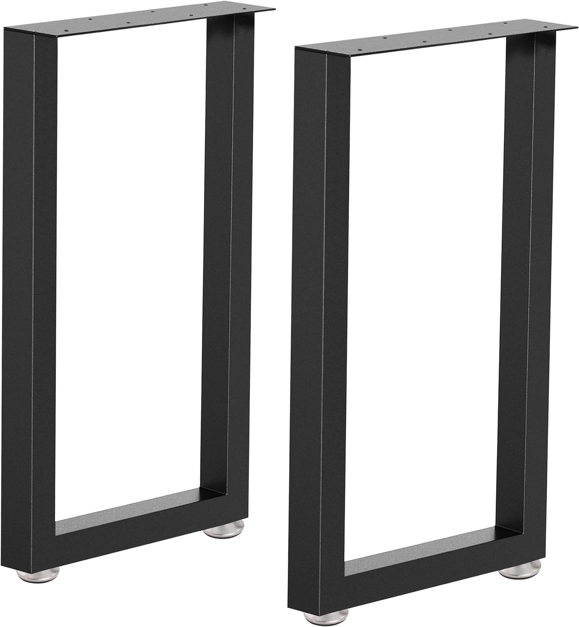 Metal Table Legs Heavy Duty Square Tube Desk Frame Industrial Dining/Coffee/Computer Table Legs, Set of 2(Square)