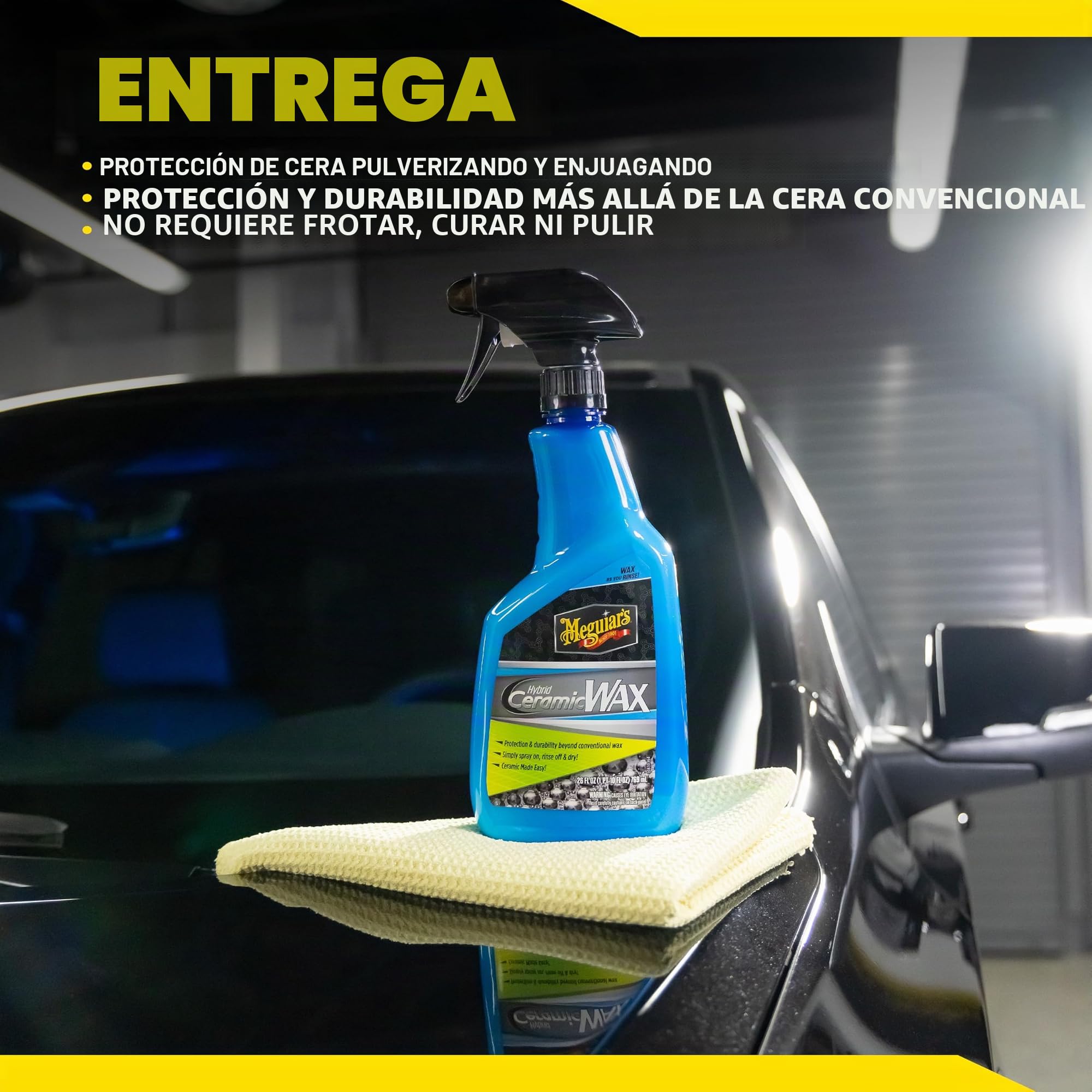 Meguiar's G190526 Hybrid Ceramic Wax - Cera Híbrida Cerámica en Spray, 768 ml.