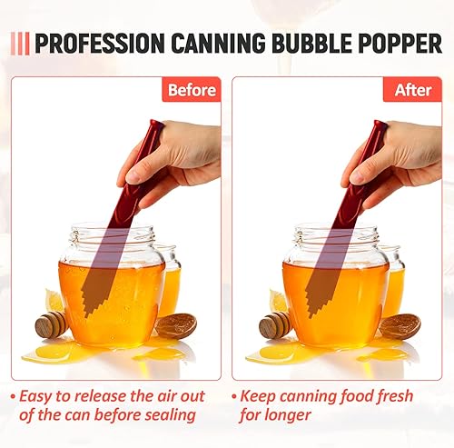 Miniatura 4 de Pisol Levantador magnético de tapa de tarro y medidor de burbujas para enlatado, herramientas de enlatado 3 en 1, suministros para el hogar (4
