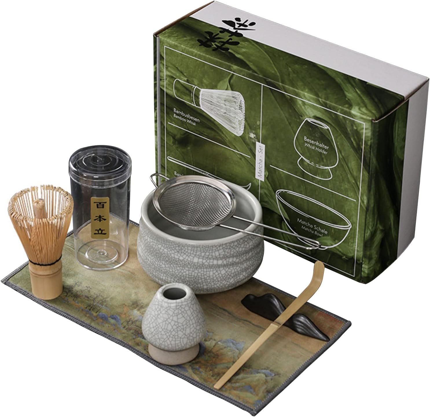 Japanese Matcha Tea Set 7Pcs, Matcha Whisk Set, Include Matcha Bowl