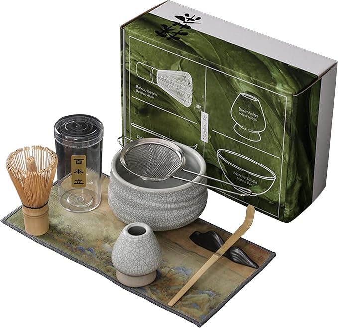 8-teiliges Matcha Set - Komplett-Set Für Traditionelle Teezeremonie