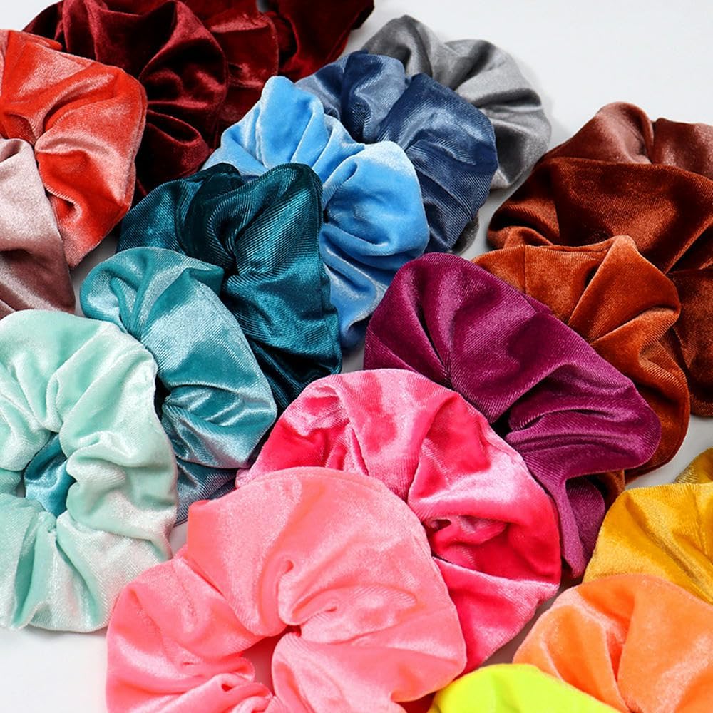 Coleteros para el pelo, lazos de satén para el pelo, lazos de seda para el pelo, anillos para trenzas, 24 anillos hechos a mano para el pelo, cuerdas de pelo de tela, accesorios para el cabello