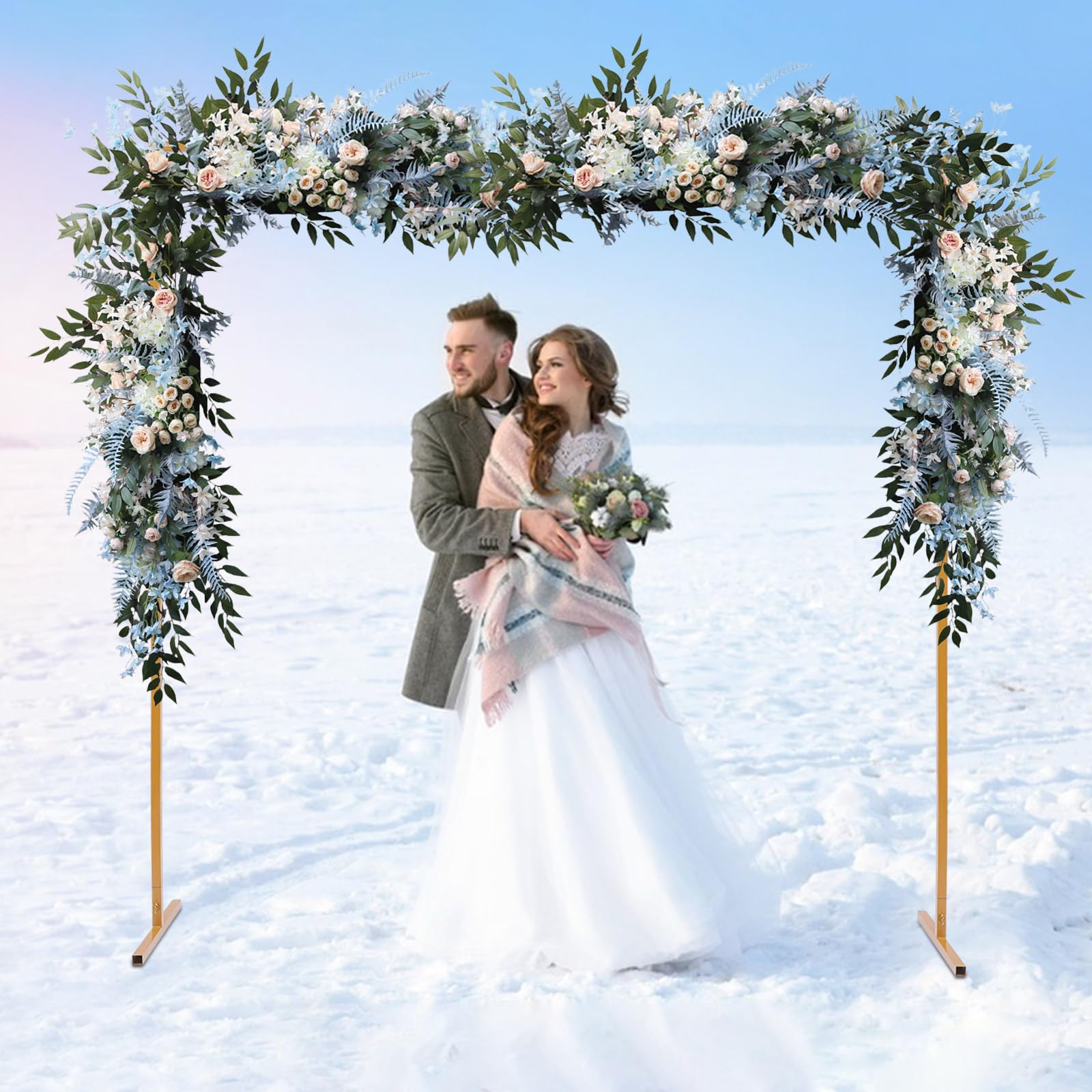 Arco de metal rectangular de 2x2M para decoración con globos en bodas y eventos