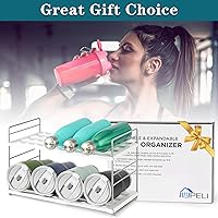 Vista 7 de Organizador de botellas de agua para gabinete, almacenamiento ajustable de vasos, soporte expandible para botella de agua para organización