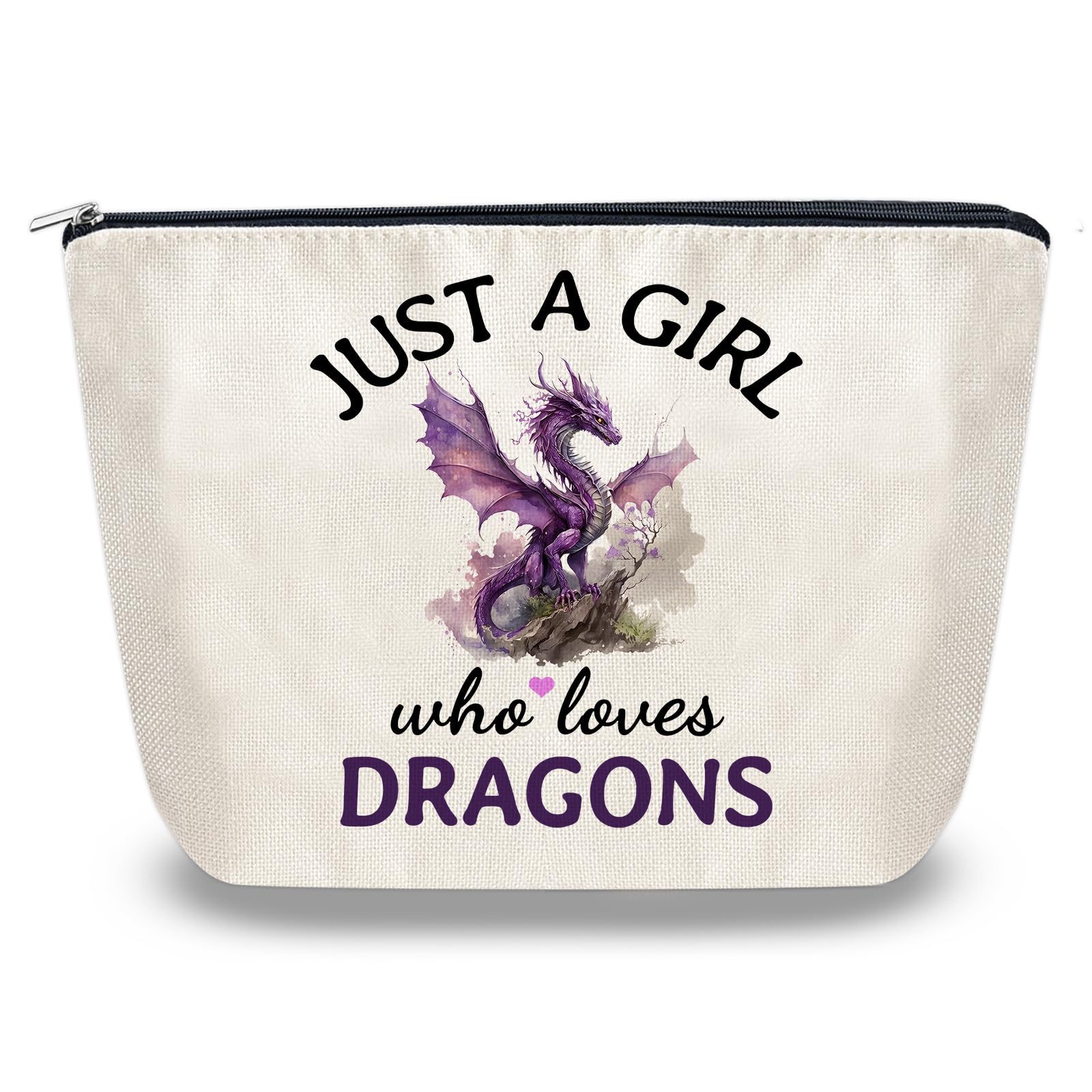 Sugchairo Dragon Gifts for Teen Girls Dragons Lover Dragon Accessories Makeup Bag Just A Girl Who Loves Dragons