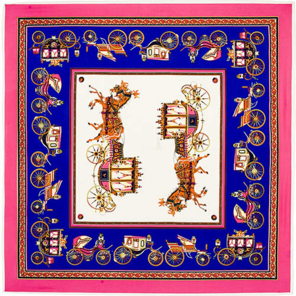 Bandana femme imprimé transport : écharpe carrée en twill pour vos voyages