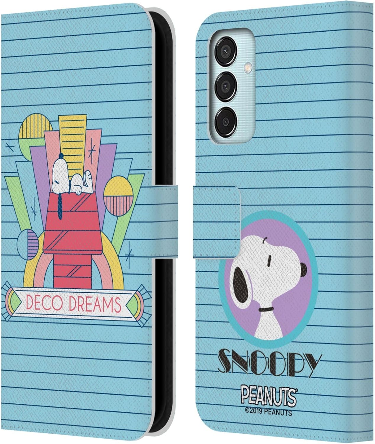 Head Case Designs Officially Licensed Peanuts House Dreams Snoopy Deco Dreams Leather Wallet Case Compatible with Samsung Galaxy M15/F15 5G