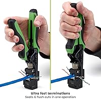 Vista 4 de TRUE CABLE Herramienta de Terminación de Jack Keystone RJ45 de 90 Grados, Conexión de Cable Ethernet UTP Cat5e/Cat6/Cat6A de EZ Terminación Punch