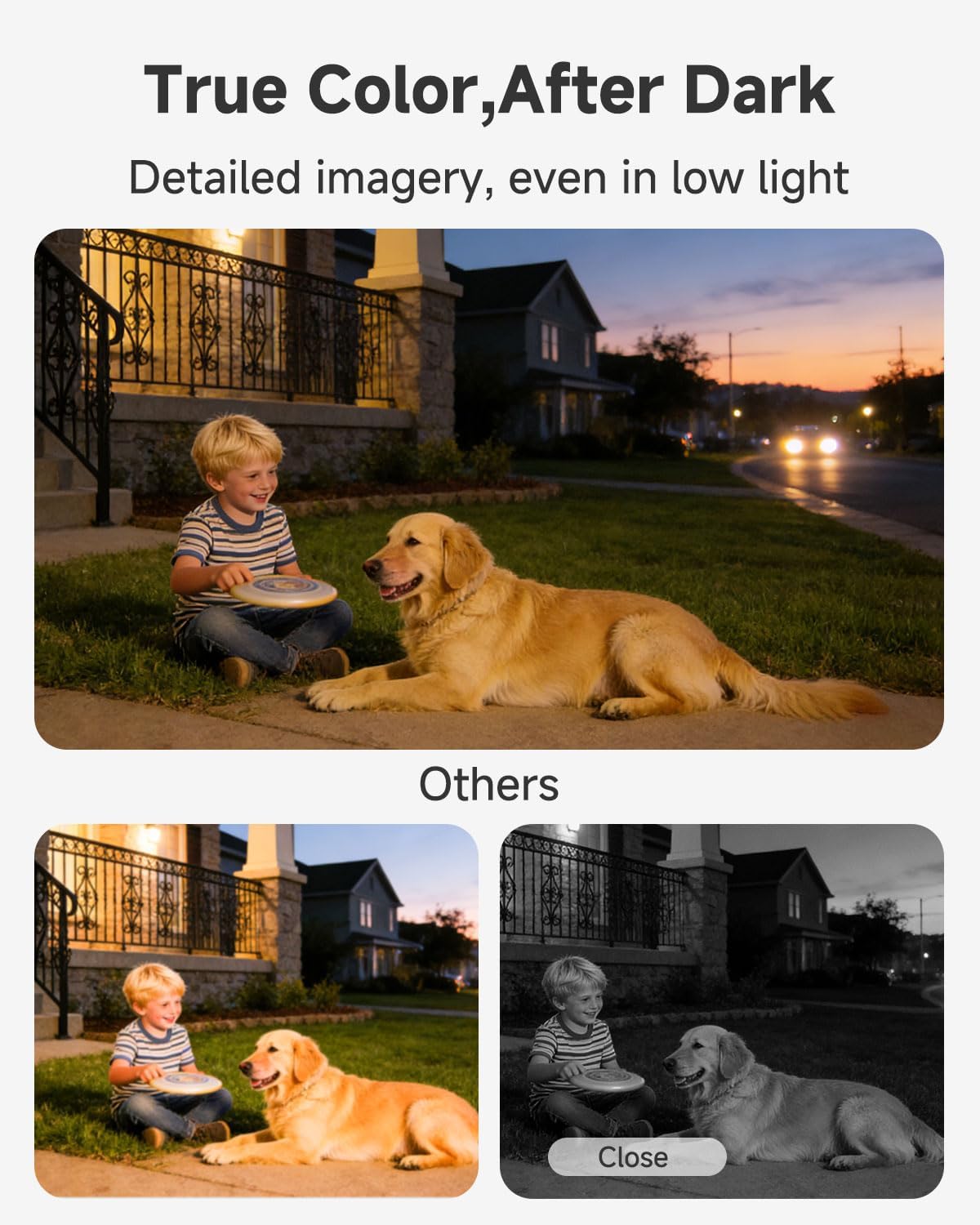 Noorio 2K 4MP Window Camera, 2.4GHz & 5GHz WiFi Indoor Cameras for Home Security with AI Person & Motion Detection, Blacklight Full Color Night Vision, 2-Way Audio, 24/7 Recording, Alexa, Easy Install