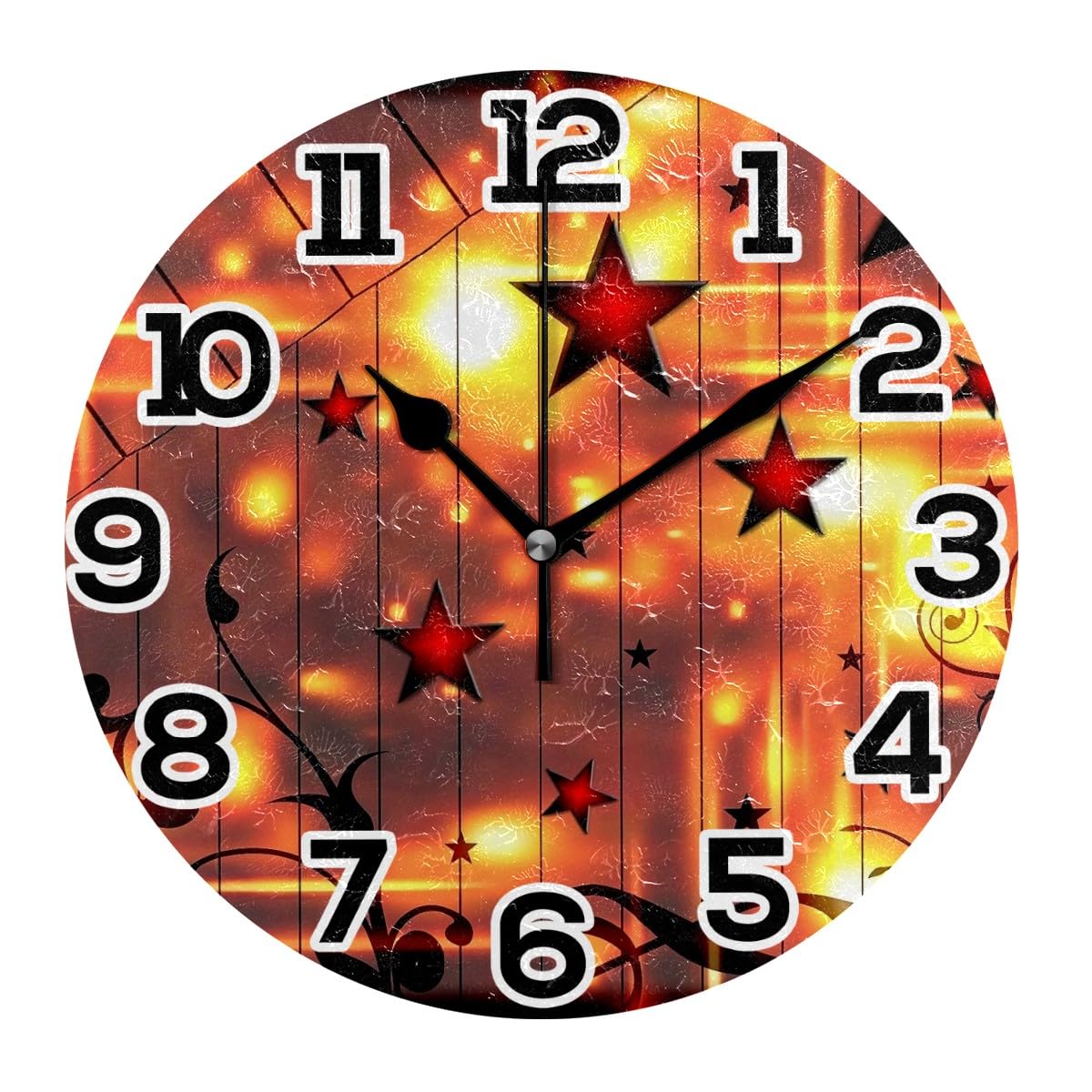 Horloge murale de Noël silencieuse à piles résout le bruit nocturne