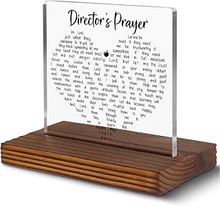 Director Prayer Desk Decor Sign, Inspirational Christian Gift for Educational Leaders and Program Directors, Faith-Based Prayer Plaque for Office Desk, Graduation or Appreciation Gift EC269