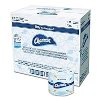 Vista 1 de Charmin Papel de baño comercial, caja fuerte séptica, envuelto individualmente, 2 capas, blanco, 450 hojasrollo, 75 rolloscaja