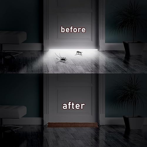 Miniatura 5 de Marwood Tope para debajo de la puerta, tope de viento de 36 pulgadas para puerta y ventana, tapón de aire francés con peso para puerta delantera,