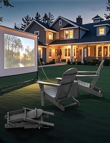 Miniatura 2 de Silla Adirondack de plástico HDPE, silla Adirondack plegable resistente a la intemperie con soporte para tazas, silla de madera texturizada para