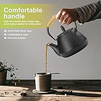 Vista 4 de TOWA Workshop Tetsubin - Tetera de hierro fundido con infusor de acero inoxidable