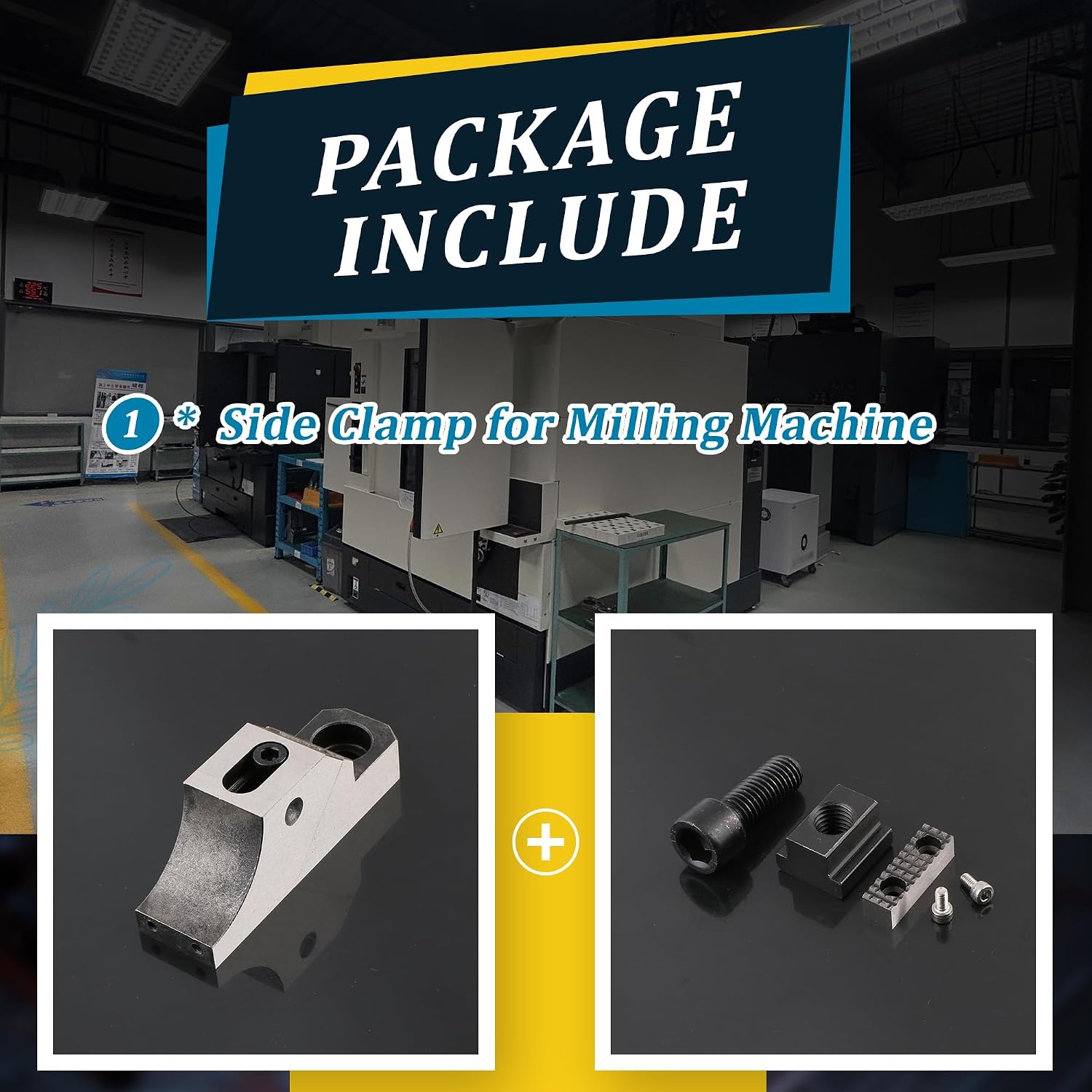 M8 Side Clamp for Milling Machine Heavy Duty CNC Workholding Clamp