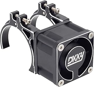 RC Motor Cooling Fan with 40-43mm Adjustable Dual Mount, DKKY 1/10 1/8 1/5 RC Brushed Brushless 21000 RPM High Speed Cooling Fan Heatsink for TRAXXAS 4274 4068 4268 Motor and ARRMA, Axial Motor Black