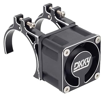 DKKY RC Cooling Fan Heatsink 40-43mm Adjustable 21000 RPM for 1/10 1/8 1/5 RC Brushed Brushless Motor 4274 4068 4268 and ARRMA Axial, Black