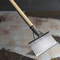 Vista 5 de Pala de limpieza de jardín multifuncional, pala plana cuadrada para jardín, pala plana de acero al manganeso, pala plana de acero al aire libre