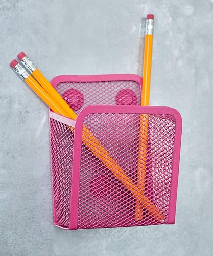 Miniatura 2 de Jennakate - Soporte magnético para bolígrafo - Soporte para tiza líquida- Centro de comando familiar - Tablero magnético de mensajes - Rosa intenso