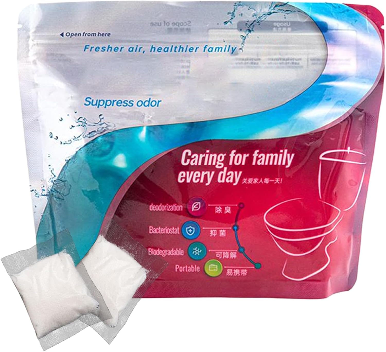 WC Chimique Portable 30 Pack – Neutralise Odeurs