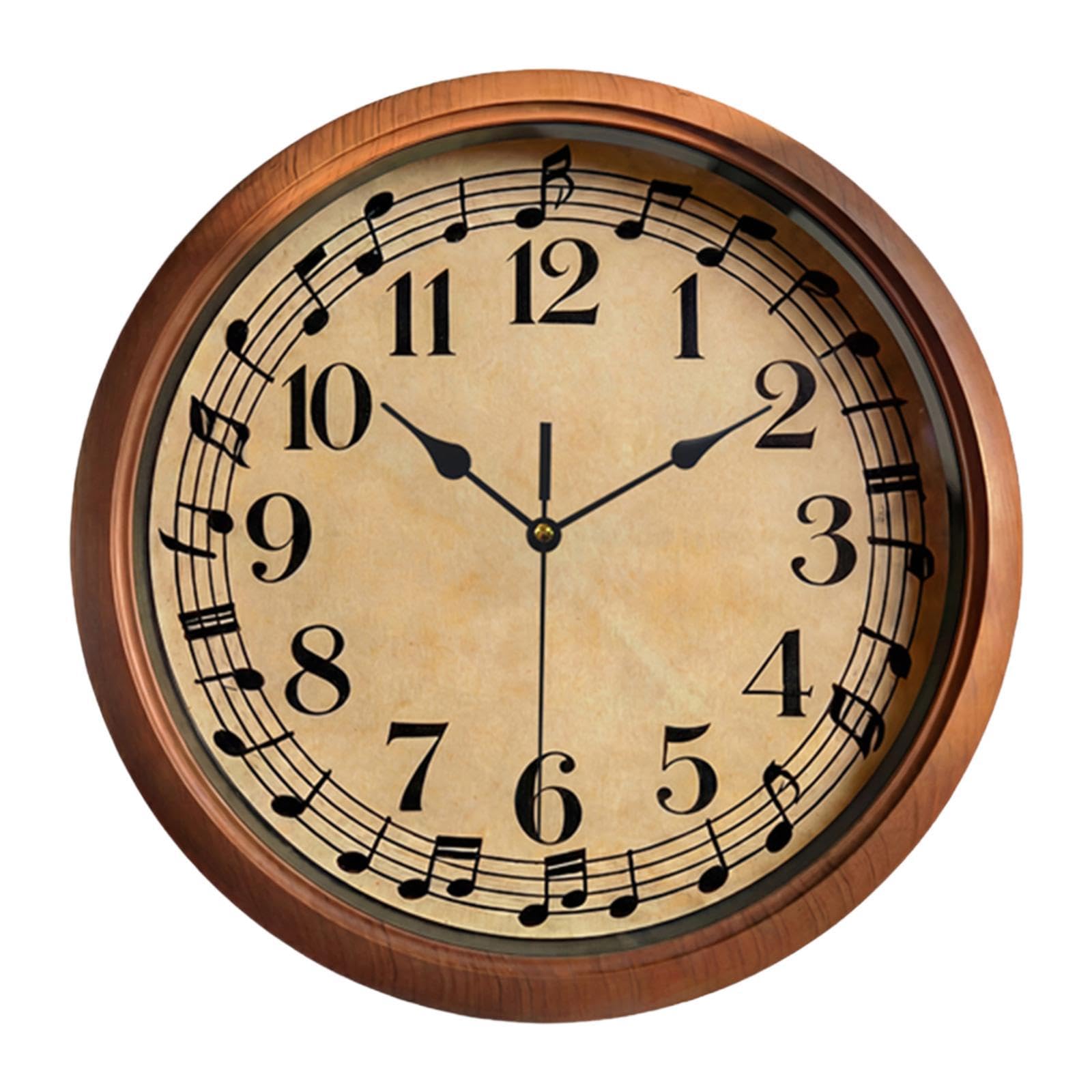 Horloge murale silencieuse note de musique pour décorer une chambre
