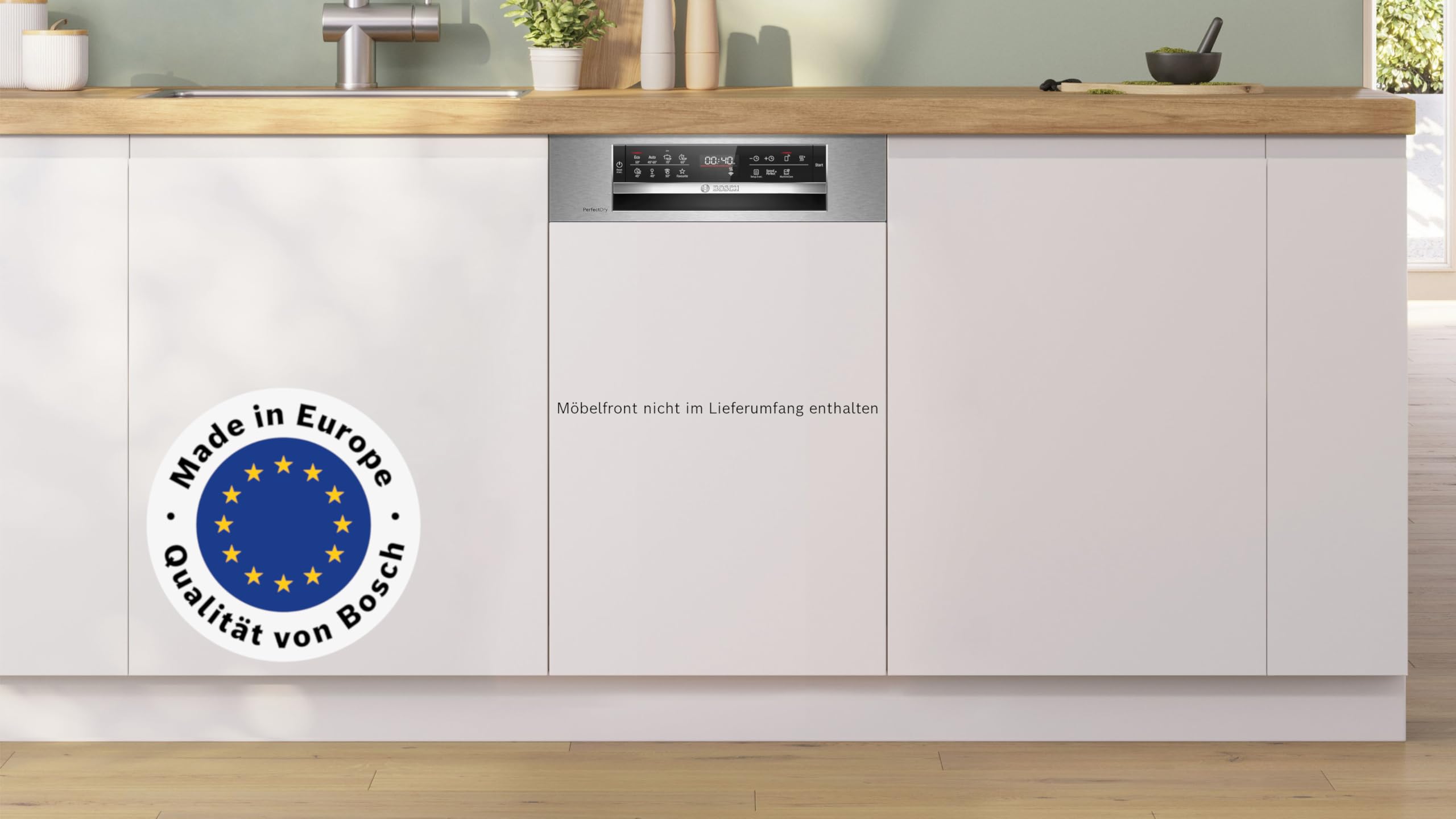 Bosch Serie 6 SPI6ZMS29E Teilintegrierter Geschirrspüler 45 cm PerfectDry DuoPower Smart Start AquaStop EcoSilence Drive Edelstahl