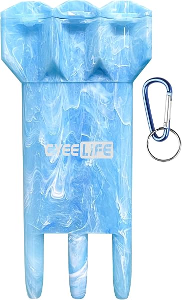 CyeeLife Funda de Transporte para Dardos, Funda Ajustable para Dardos, Caja de Almacenamiento portátil con Cierre de Llave, Black, Estuche para Dardos (Azul Mármol) - 1