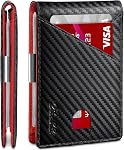 Zitahli Slim RFID Wallets for Men, Money Clip Bifold Leather Wallet Minimalist Mens Wallet with ID Window and 12 Card Slots Gift Box