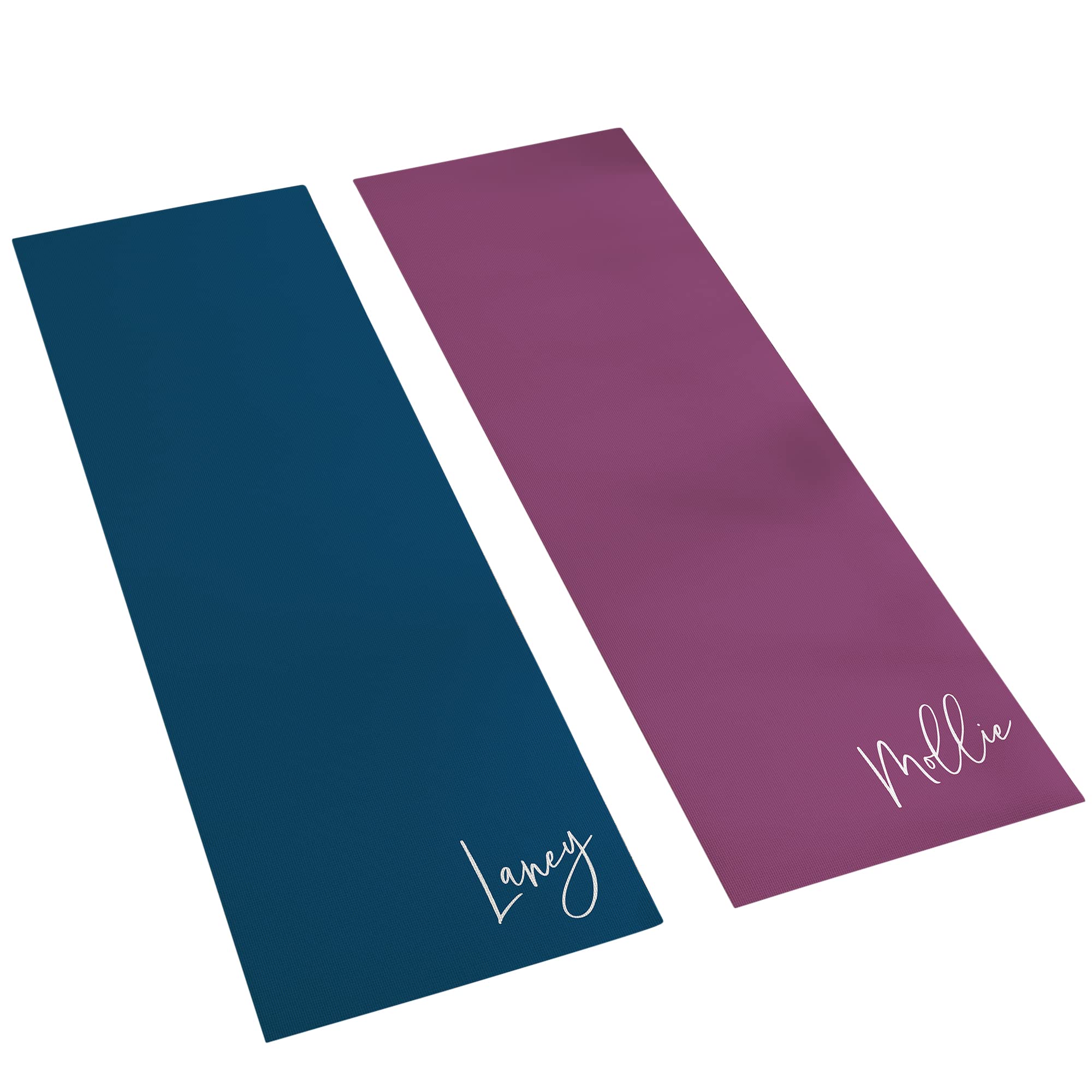 Personalization Universe Trendy Script Personalized Yoga Mat - Non-Slip, Thick, Workout & Pilates Mat with Name, Portable & Easy to Clean, Perfect for Kids & Travel - 68