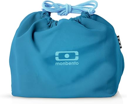 monbento - Lunch Bag MB Pochette M Denim - Polyester Lunch Tote - For Work Lunch Packing - Can Contain a Bento Box MB Original or MB Tresor - Blue