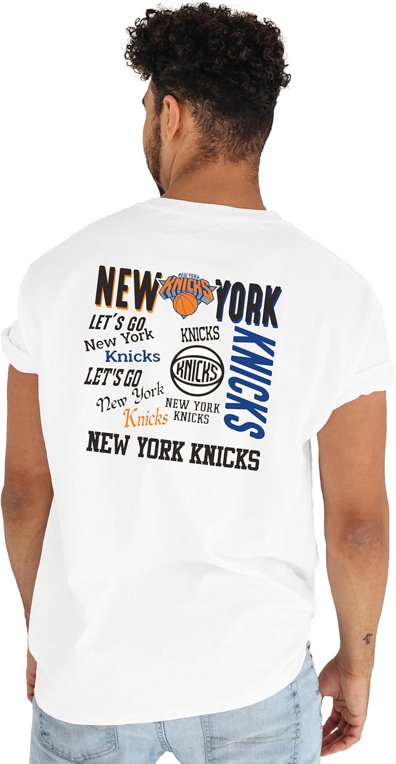 Blue 84 NBA Officially Licensed T-Shirt Front/Back White - Image 3