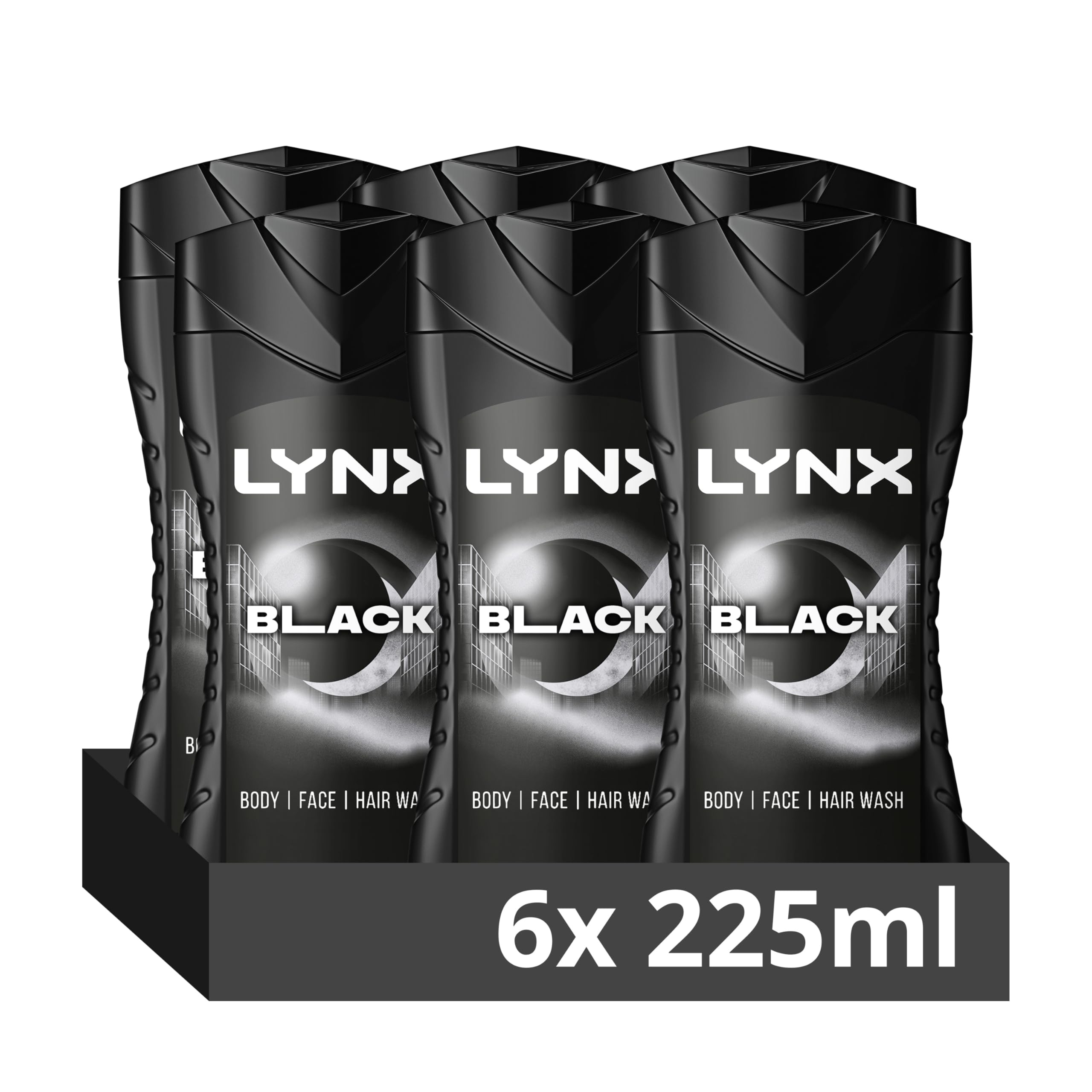 Lynx Black Body Cleanser Shower Gel with a Frozen pear & Cedarwood Scent 3-in-1 Body Wash for an All Day Fresh & Clean Feel (Pack of 1)