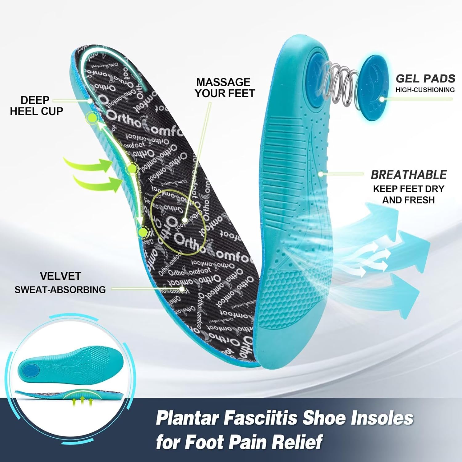 Women's Orthopedic Road Running Shoes: Comfortable Casual Arch Support Plantar Fasciitis Athletic Sneakers, High Arch Flat Feet Tennis Sports Work Walking Shoes for Foot and Heel Pain Relief - Image 4