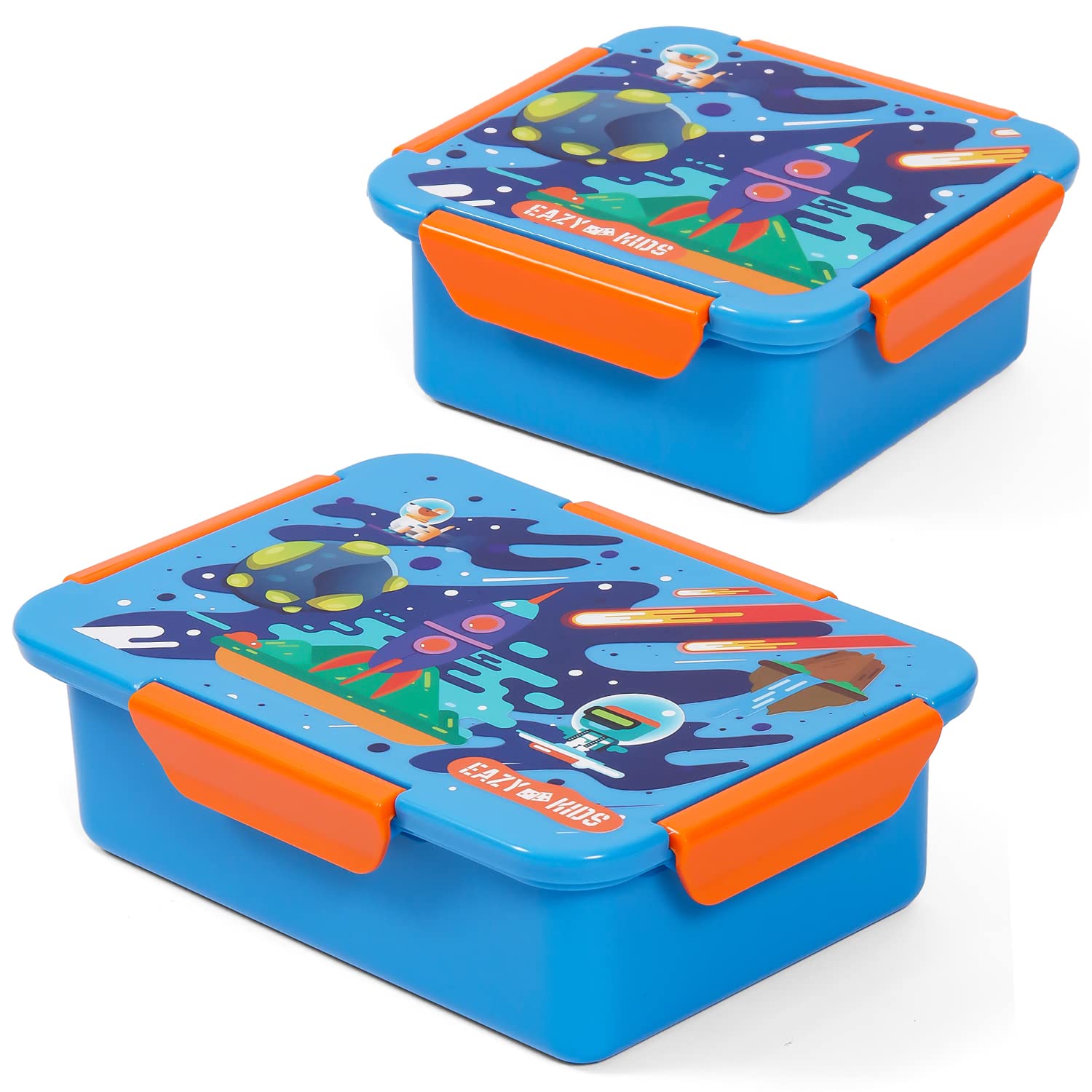 Eazy KidsLunch Box Set, Space - Blue