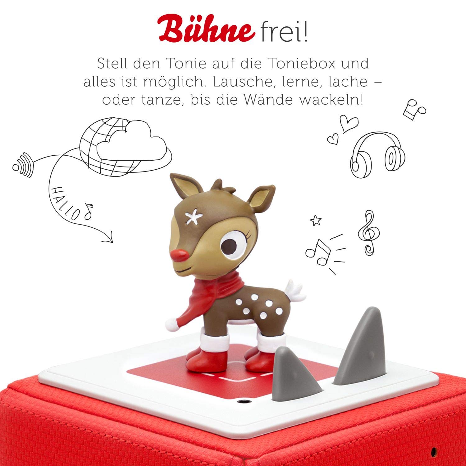 tonies 01-0194 - Pupazzo di Babbo Natale con le canzoni preferite, 1 pezzo