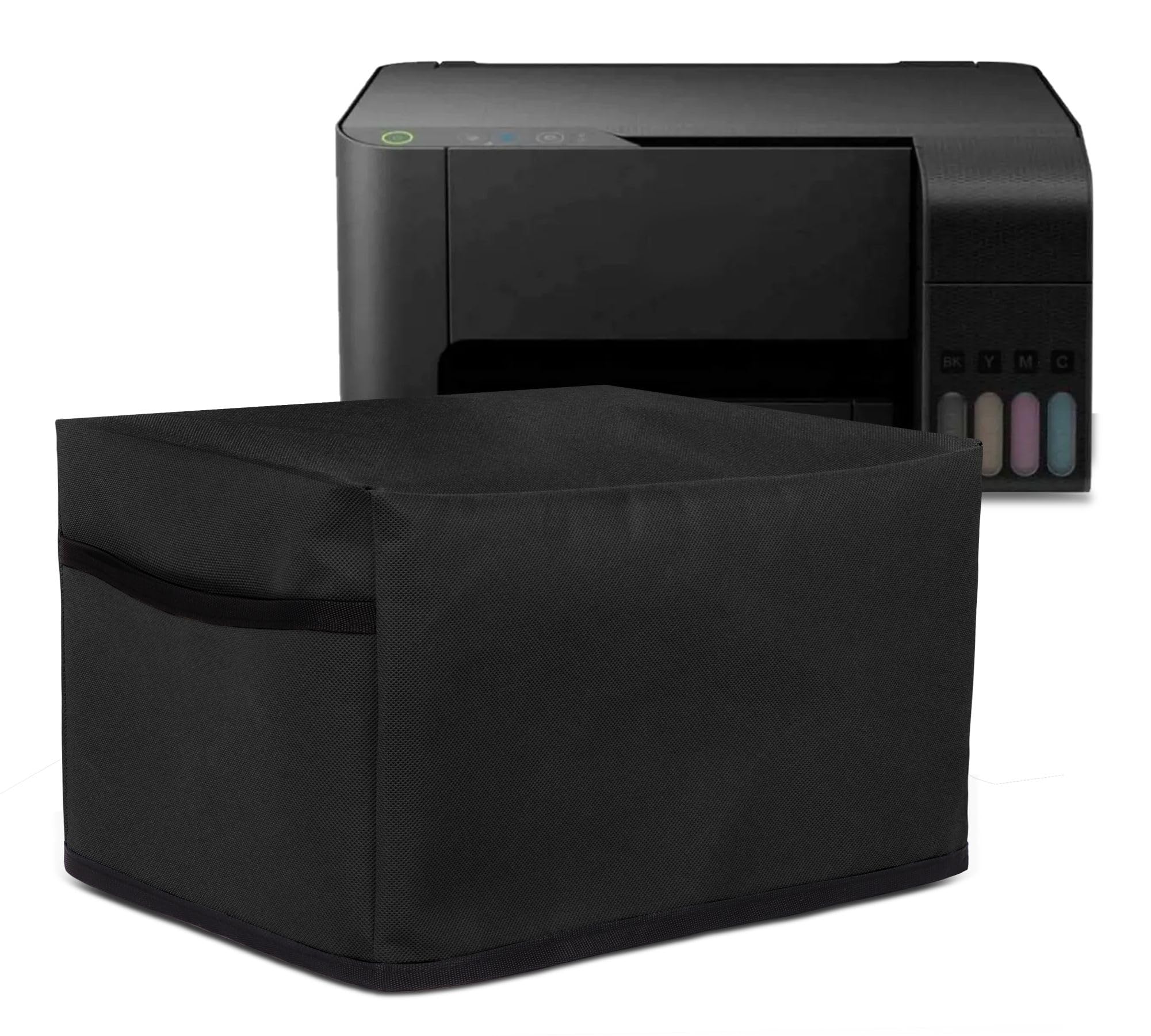 Cranique Non Woven Dust Proof Printer Cover For Epson Ecotank L3252 / L3250 / L3211 / L3210 / L3260 (Black)-picture-25