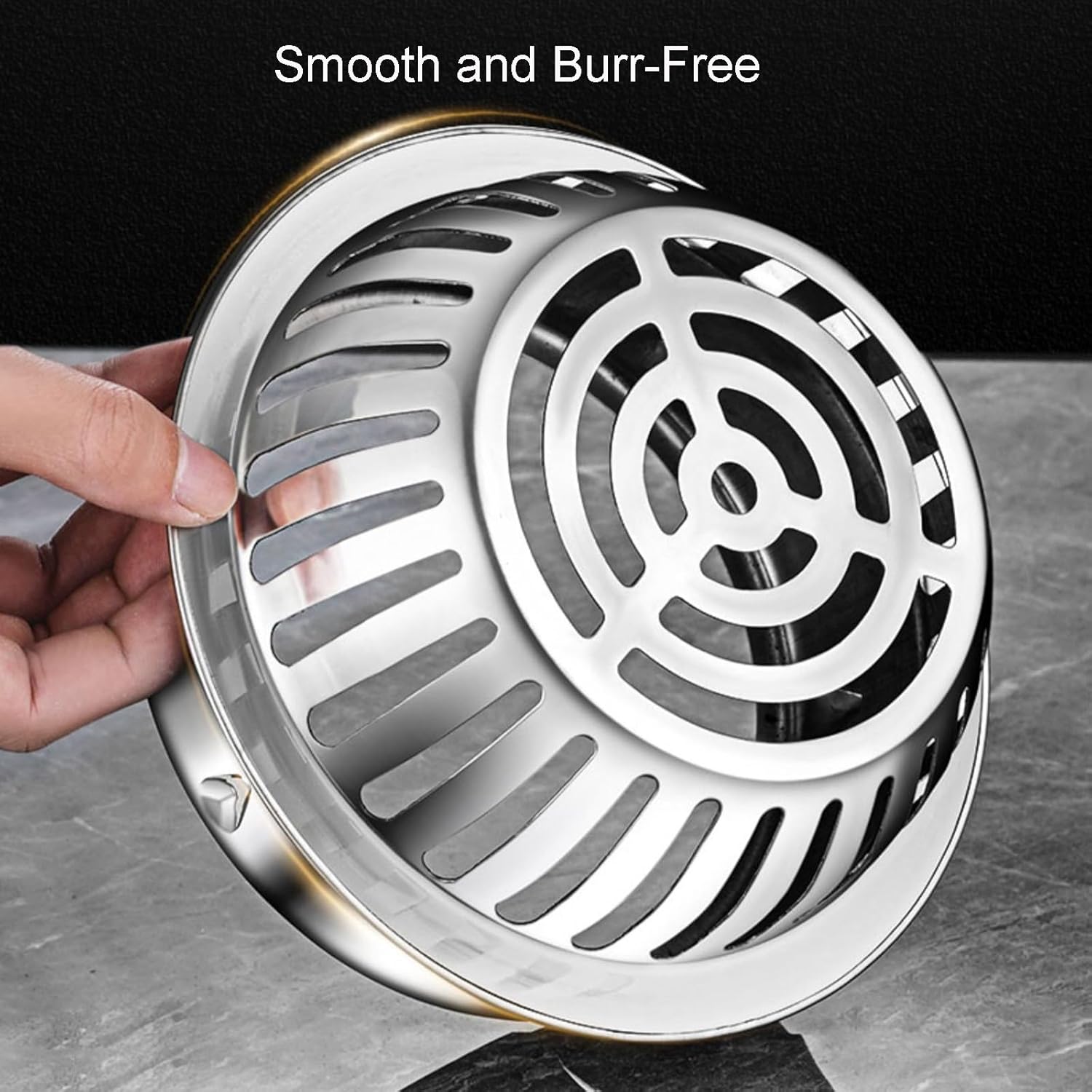Stainless Steel Drain Grate, Dome-Shaped Floor Drain Cover, Suitable for Rooftops, Terraces, Balconies, Patios, and Lawns(5cm/2in)