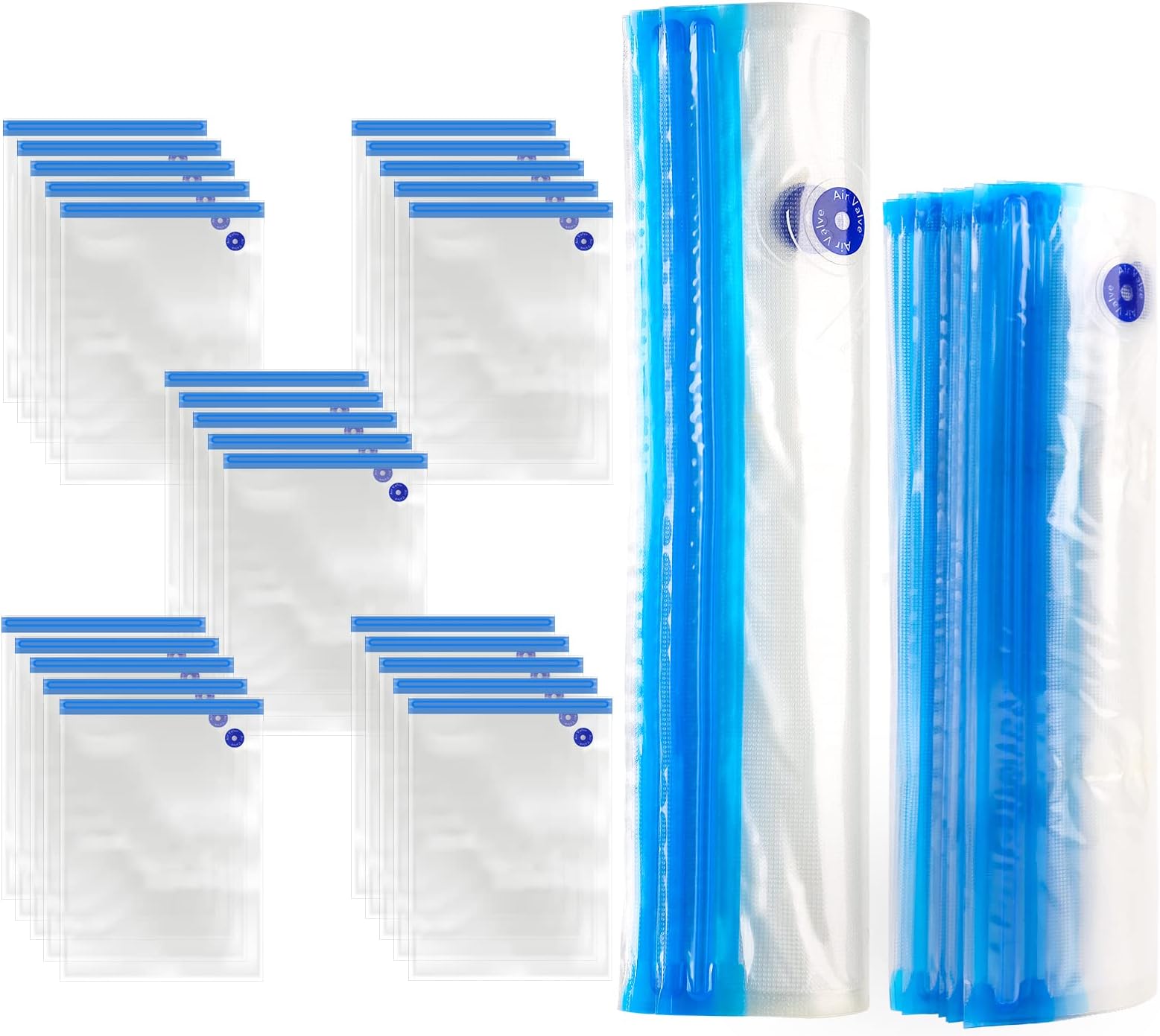 AMOLEN 3D Printer Filament Storage Bags, Vacuum Cleaner Kit for Filament Bags, Storage Reel, 30 Bags with Two Sizes, Dustproof, Moisture Resistant to Keep Filament Dry