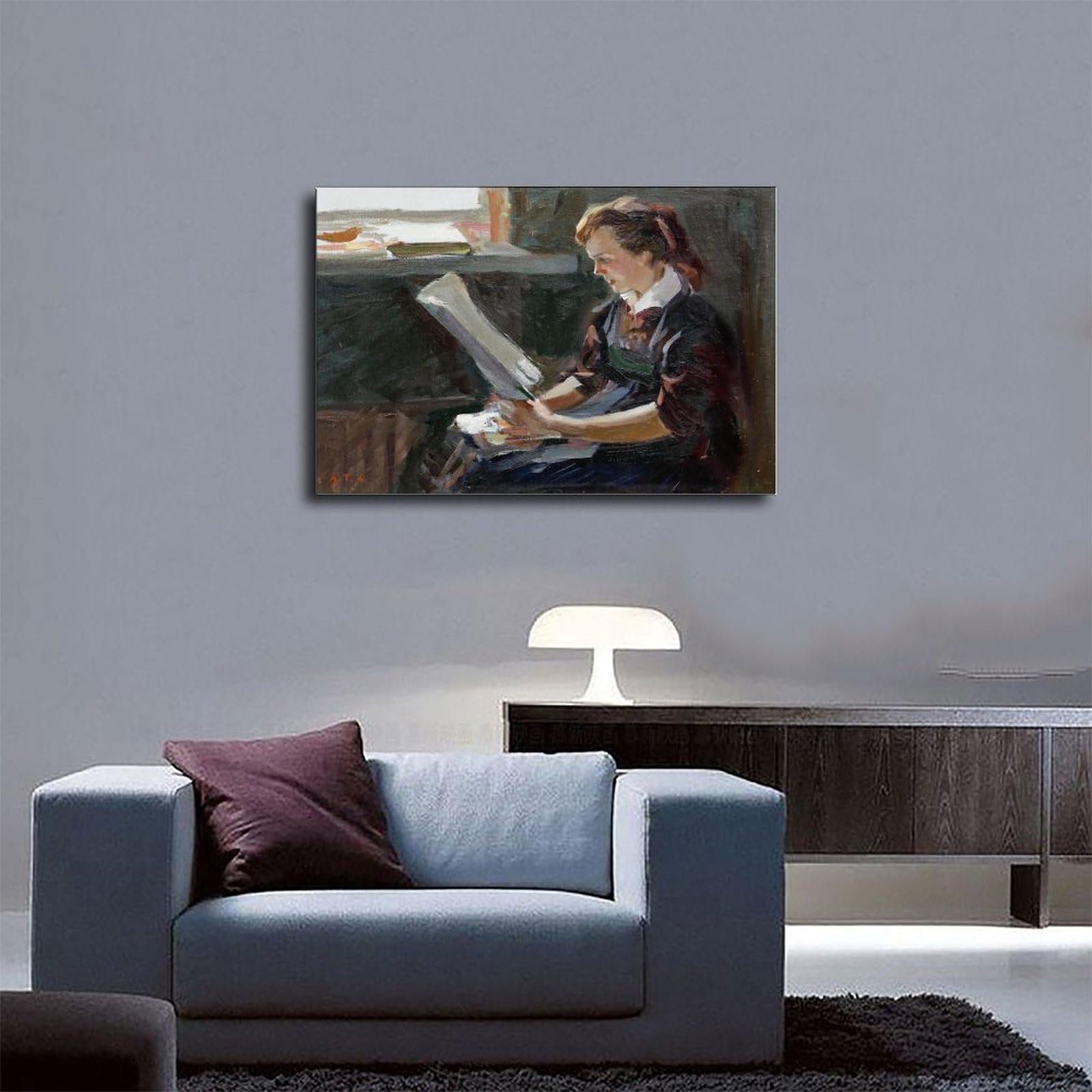 ANFOTCM A. T. K. plakaty na płótnie sztuka ścienna sypialnia biuro pokój dekoracja prezent 50 x 75 cm