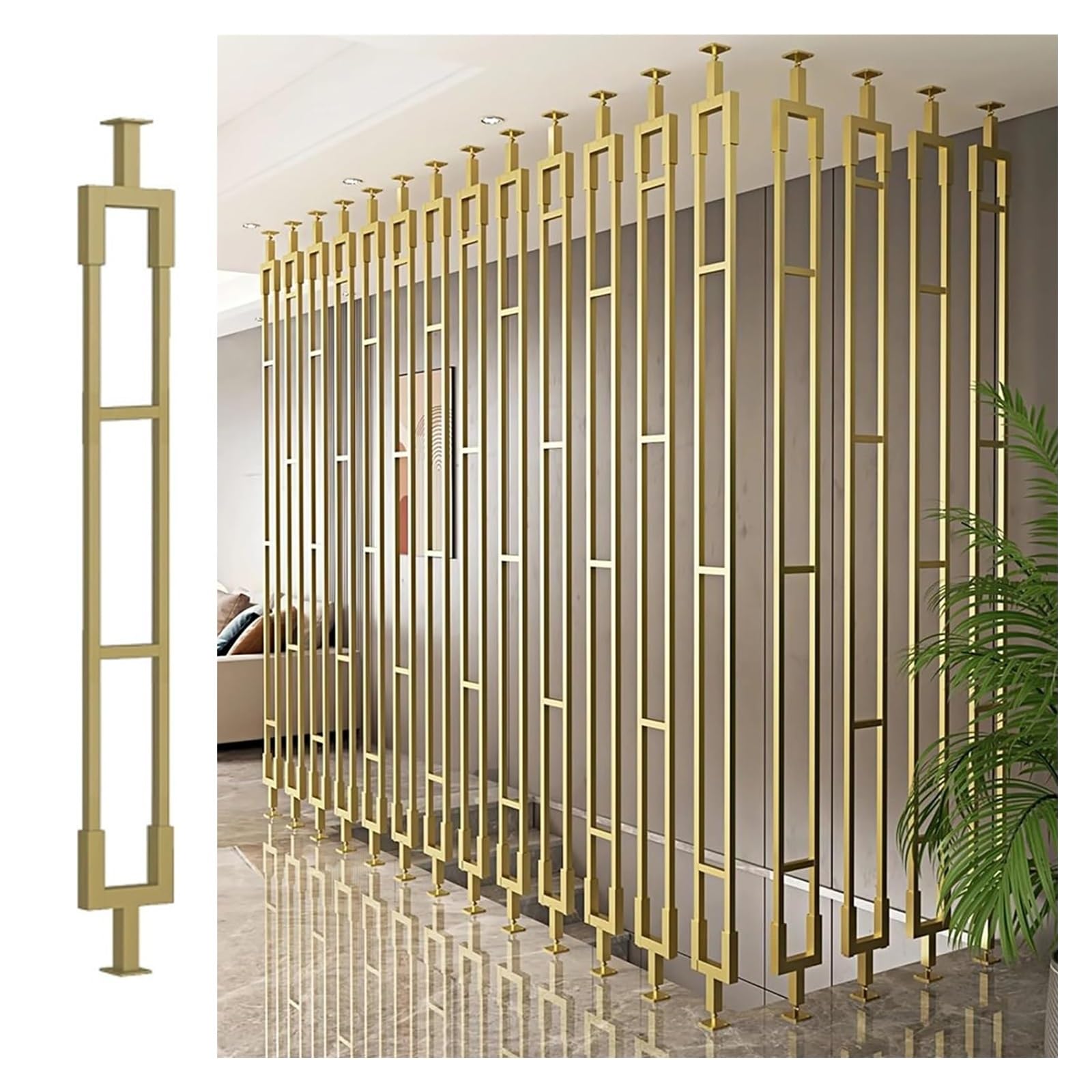 Adjustable Metal Stair Spindles for Indoor Staircase, L-Shaped Design Enhances Safety and Style in Attic or Corridor