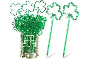 Crtiin 100-Pack Green Shamrock Pens