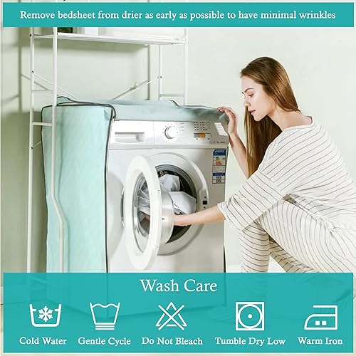 Miniatura 5 de Juego de sábanas King de 4 piezas de algodón egipcio de 600 hilos, sábanas de algodón tamaño King para cama tamaño King, satén de fibra larga con