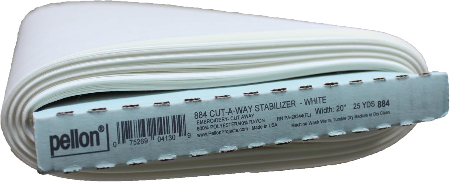 Pellon Cut-A-Way Embroidery Stabilizer-White 20"X25yd