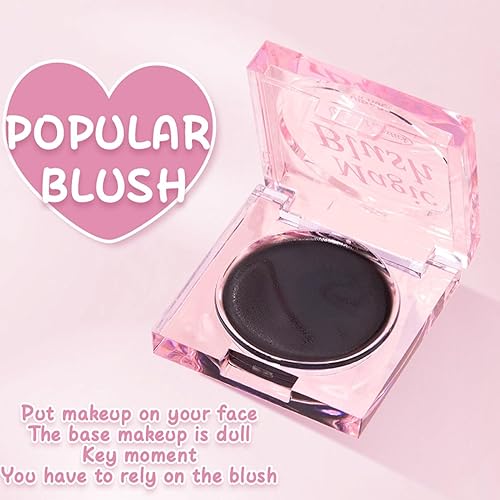 Black Blush Color Changing | Cosmetics Long Lasting Face Blush,pH Temperature Color Changing Black to Pink Tint, Multi-use Makeup Cream for Lips and Cheek Tint