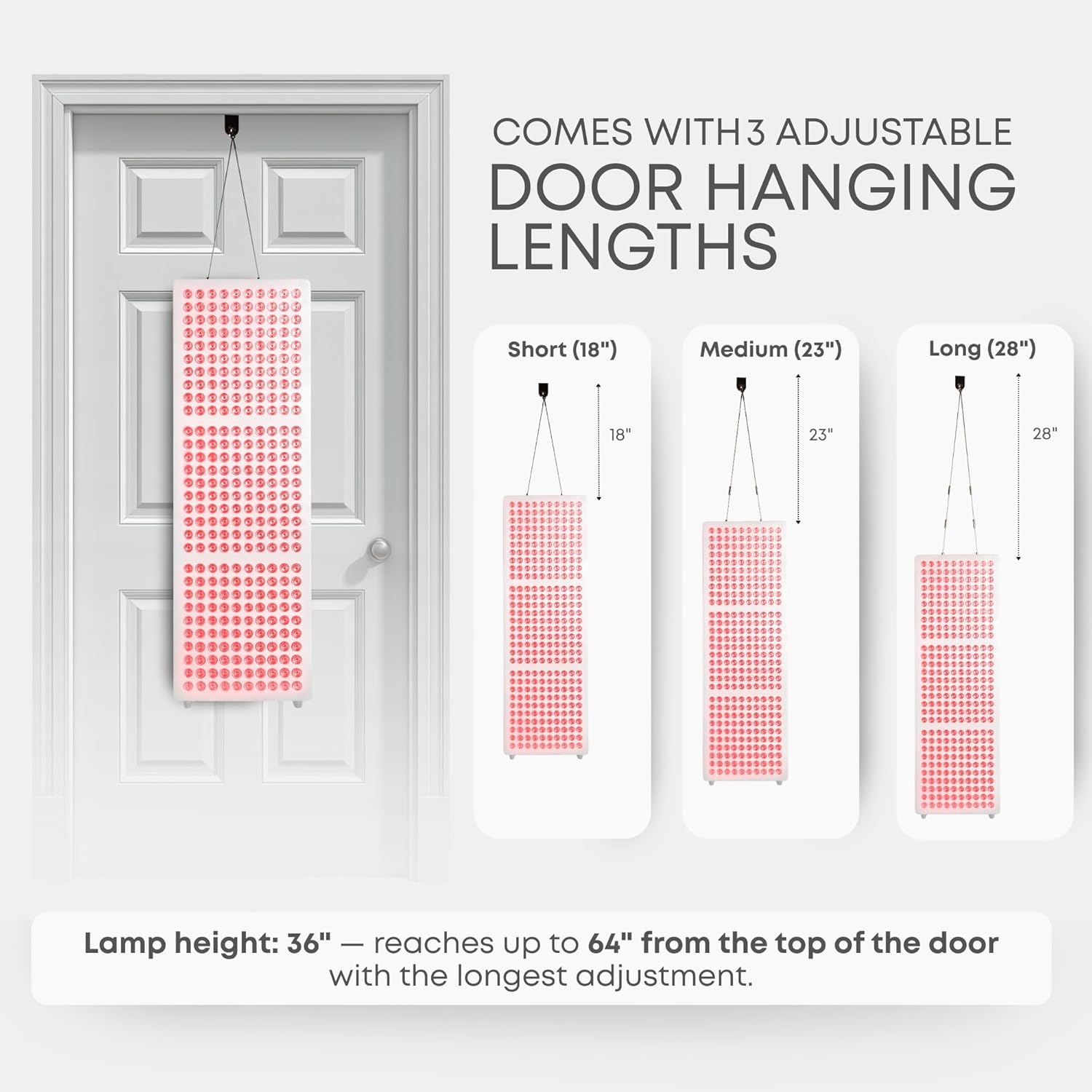 Makiuri Red Light Therapy Lamp | LED Light Therapy Panel for Face & Body | Infrared & Red Light in 5 Wavelengths | Supports Relaxation, Skin Appearance & Overall Wellness | Neptune (Black 300 LED) - Image 4